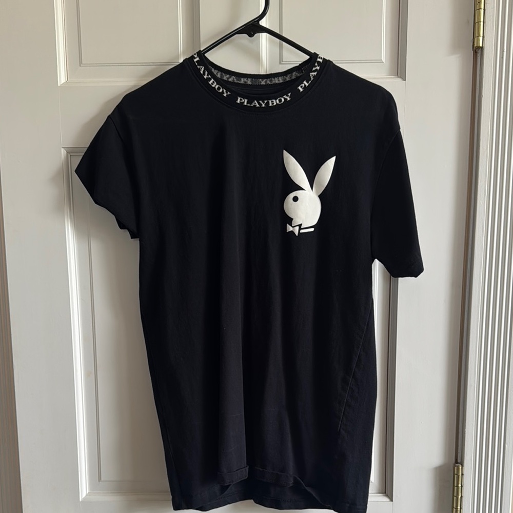 Playboy Black Tee with Iconic Bunny